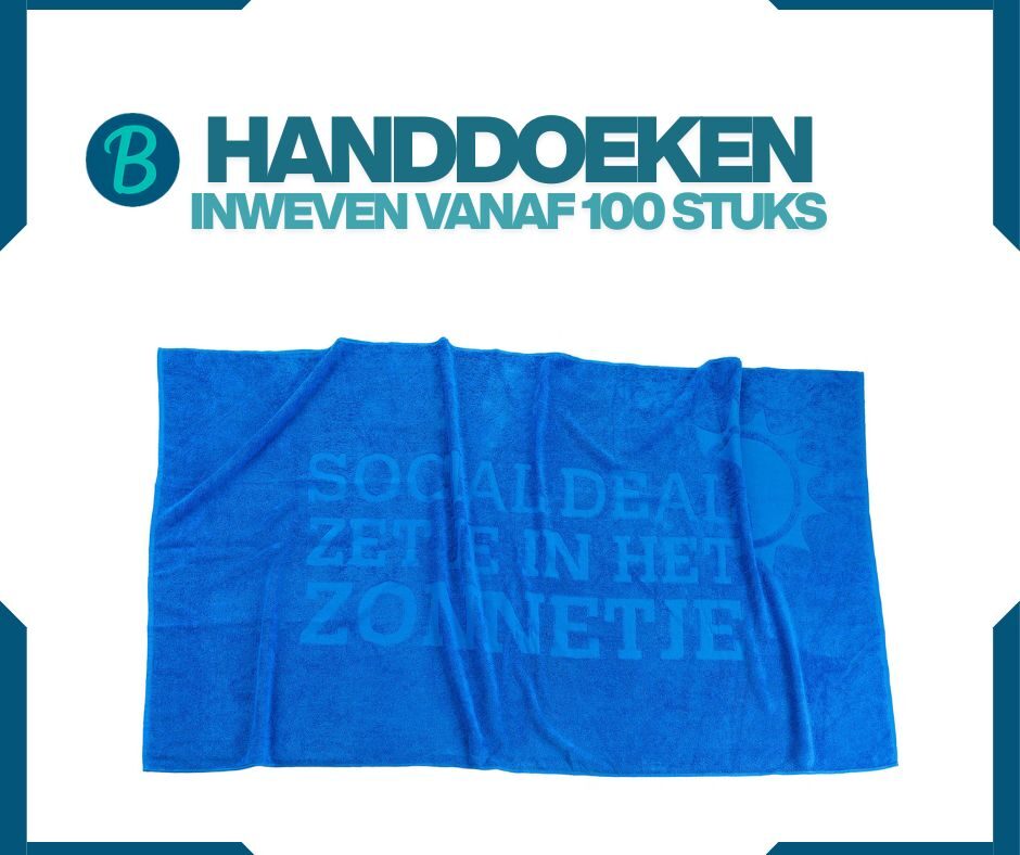 Handdoeken inweven vanaf 100 stuks
